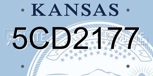 5CD2177 Kansas License Plate