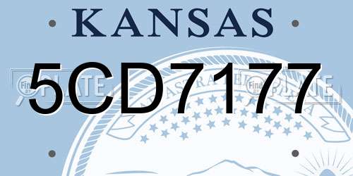 5CD7177 Kansas License Plate