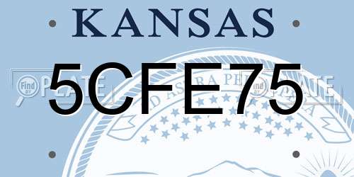5CFE75 Kansas License Plate