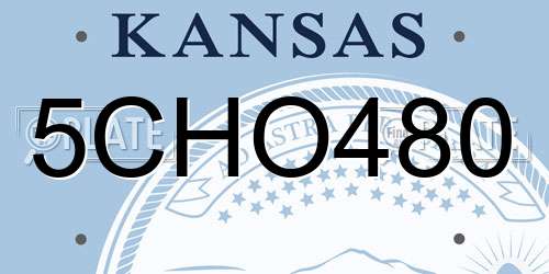 5CHO480 Kansas License Plate