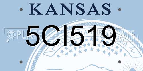 5CI519 Kansas License Plate