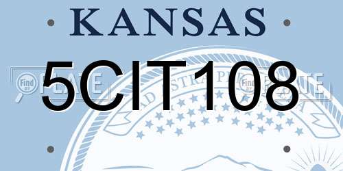 5CIT108 Kansas License Plate