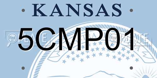 5CMP01 Kansas License Plate