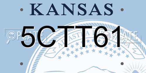 5CTT61 Kansas License Plate