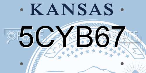 5CYB67 Kansas License Plate