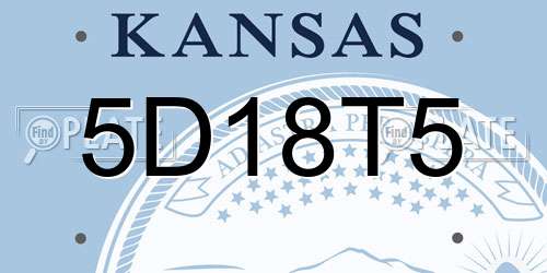 5D18T5 Kansas License Plate