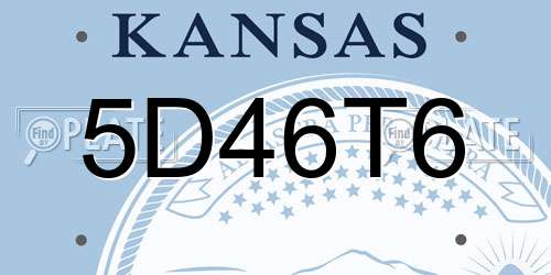 5D46T6 Kansas License Plate