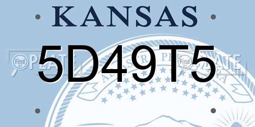 5D49T5 Kansas License Plate