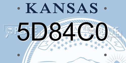 5D84C0 Kansas License Plate