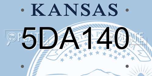 5DA140 Kansas License Plate