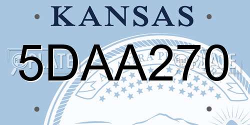 5DAA270 Kansas License Plate
