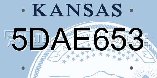 5DAE653 Kansas License Plate