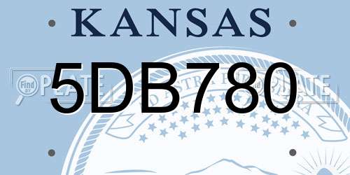 5DB780 Kansas License Plate