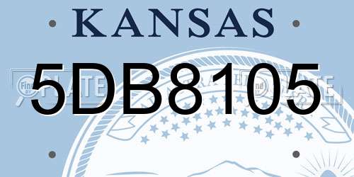 5DB8105 Kansas License Plate