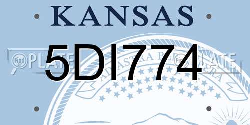 5DI774 Kansas License Plate