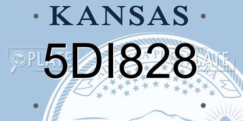 5DI828 Kansas License Plate