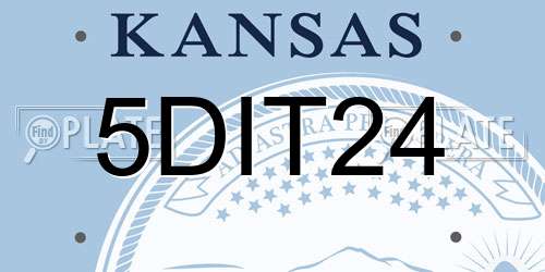 5DIT24 Kansas License Plate