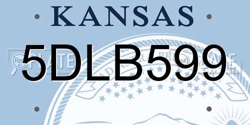 5DLB599 Kansas License Plate