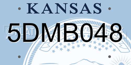 5DMB048 Kansas License Plate