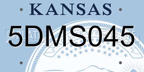 5DMS045 Kansas License Plate
