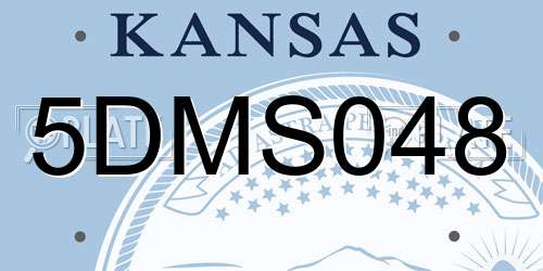5DMS048 Kansas License Plate