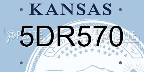 5DR570 Kansas License Plate