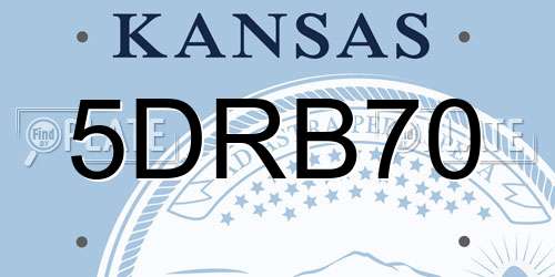 5DRB70 Kansas License Plate
