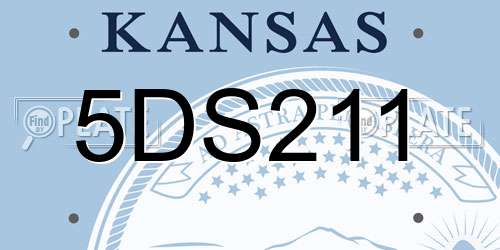 5DS211 Kansas License Plate