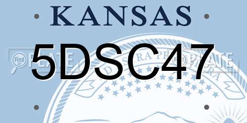 5DSC47 Kansas License Plate