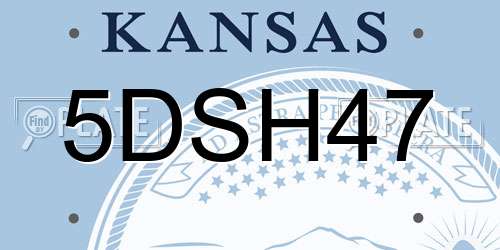 5DSH47 Kansas License Plate