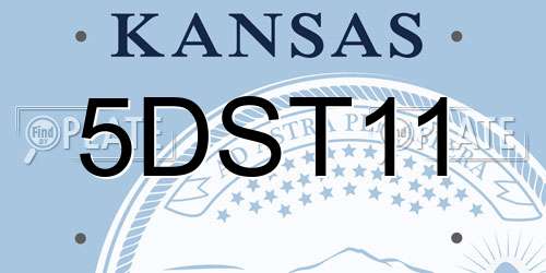 5DST11 Kansas License Plate