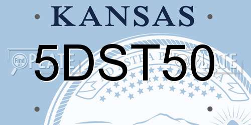 5DST50 Kansas License Plate