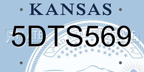 5DTS569 Kansas License Plate