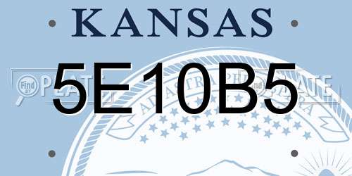 5E10B5 Kansas License Plate