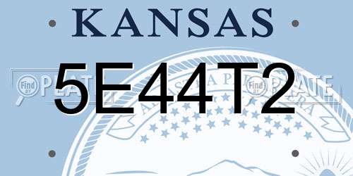 5E44T2 Kansas License Plate