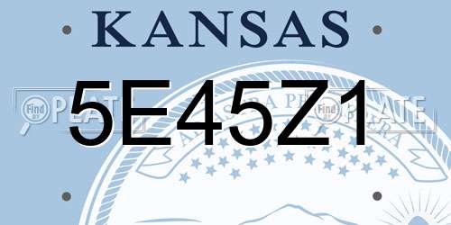 5E45Z1 Kansas License Plate