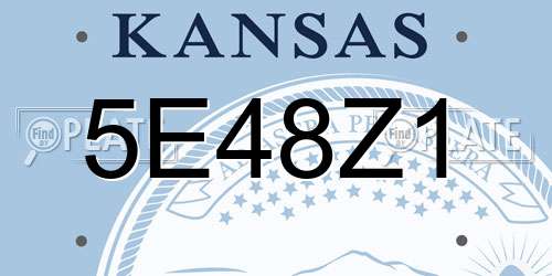 5E48Z1 Kansas License Plate
