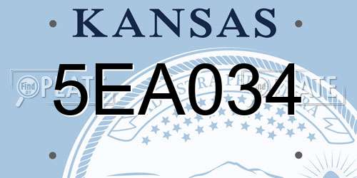 5EA034 Kansas License Plate