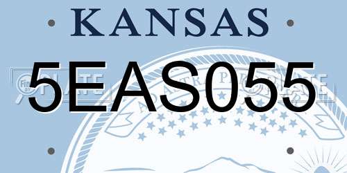5EAS055 Kansas License Plate