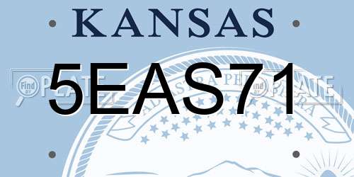5EAS71 Kansas License Plate