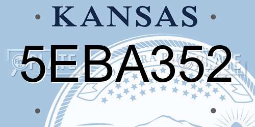 5EBA352 Kansas License Plate