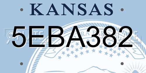 5EBA382 Kansas License Plate