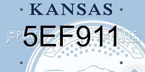 5EF911 Kansas License Plate