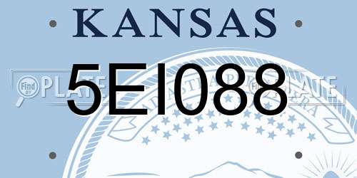 5EI088 Kansas License Plate