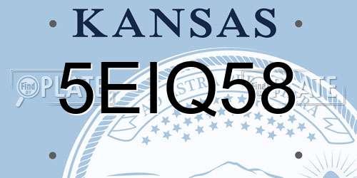 5EIQ58 Kansas License Plate