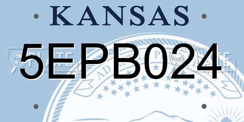 5EPB024 Kansas License Plate