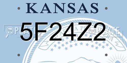 5F24Z2 Kansas License Plate