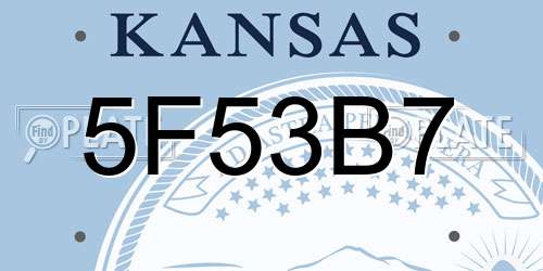 5F53B7 Kansas License Plate
