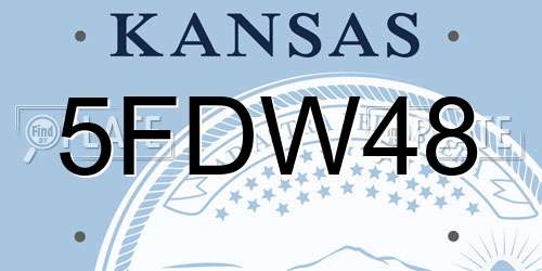5FDW48 Kansas License Plate