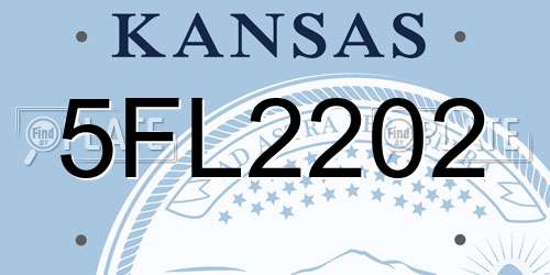5FL2202 Kansas License Plate